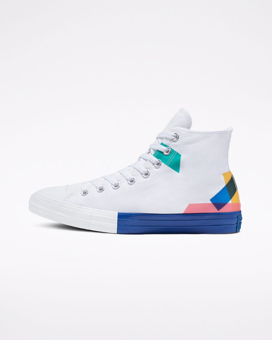 Zapatillas Altas Converse Chuck Taylor All Star Space Racer Altas Hombre Blancas Azules Rojas | PE W8472E